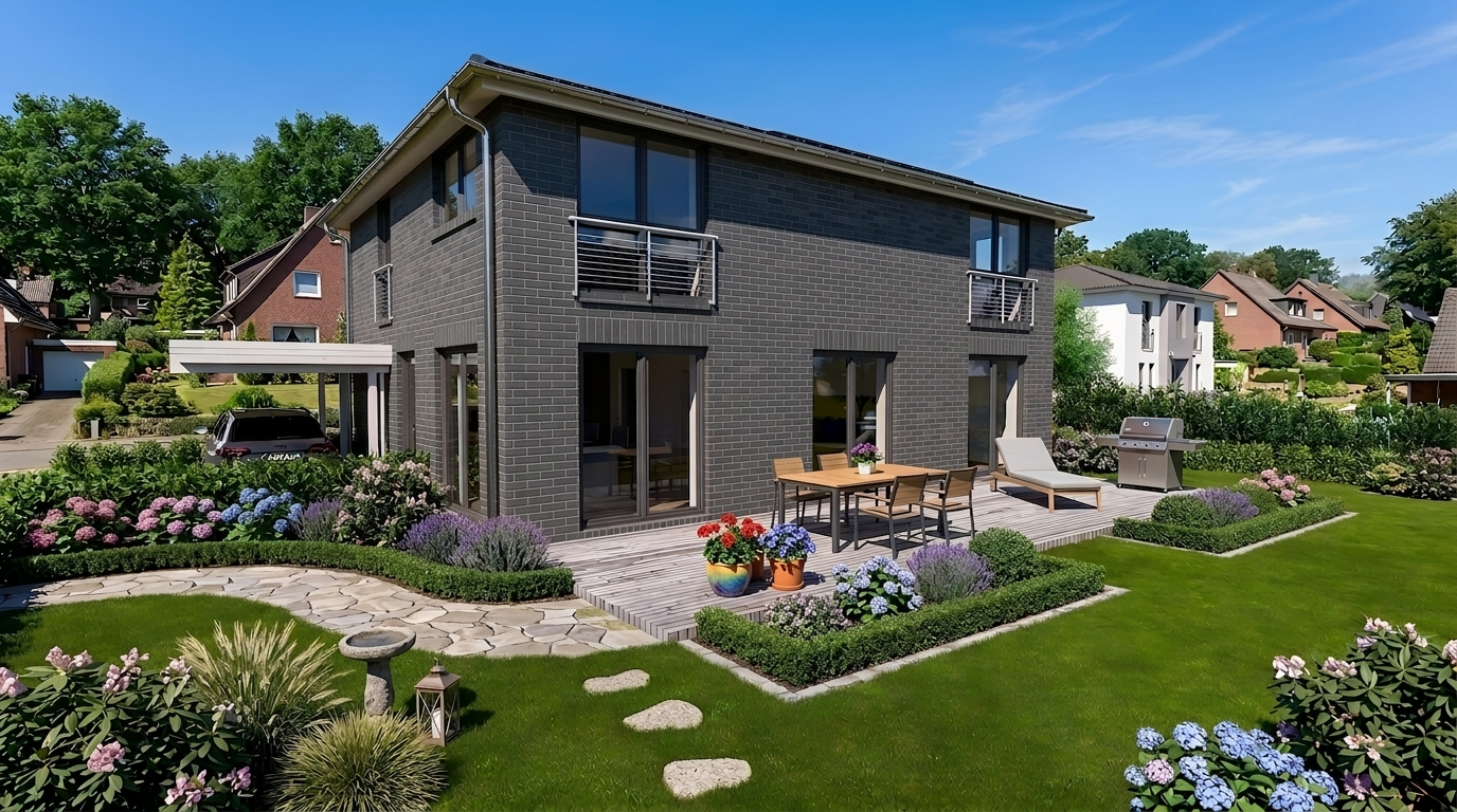 Moderne Stadtvilla in Hamburg-Schnelsen. Ideale Südausrichtung in schönem Wohngebiet (TF1)